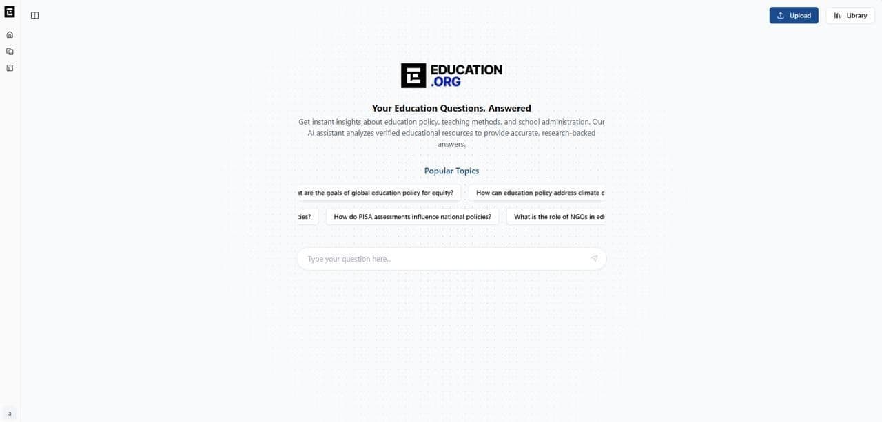 Ask Evidence question and answer view
