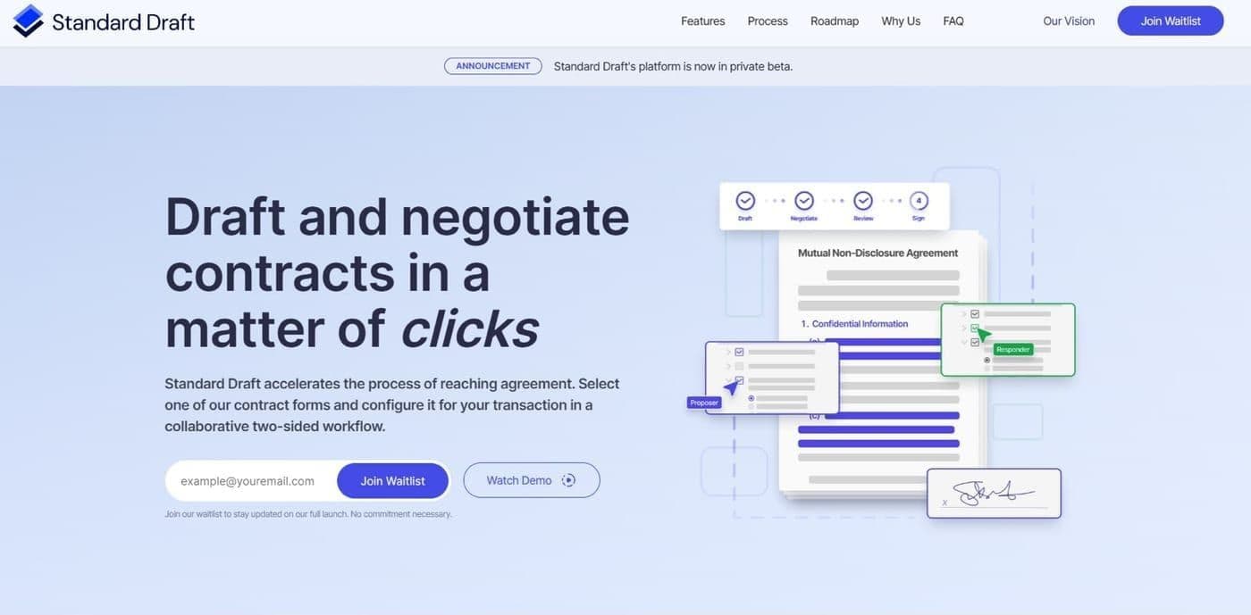 Contract designer split view