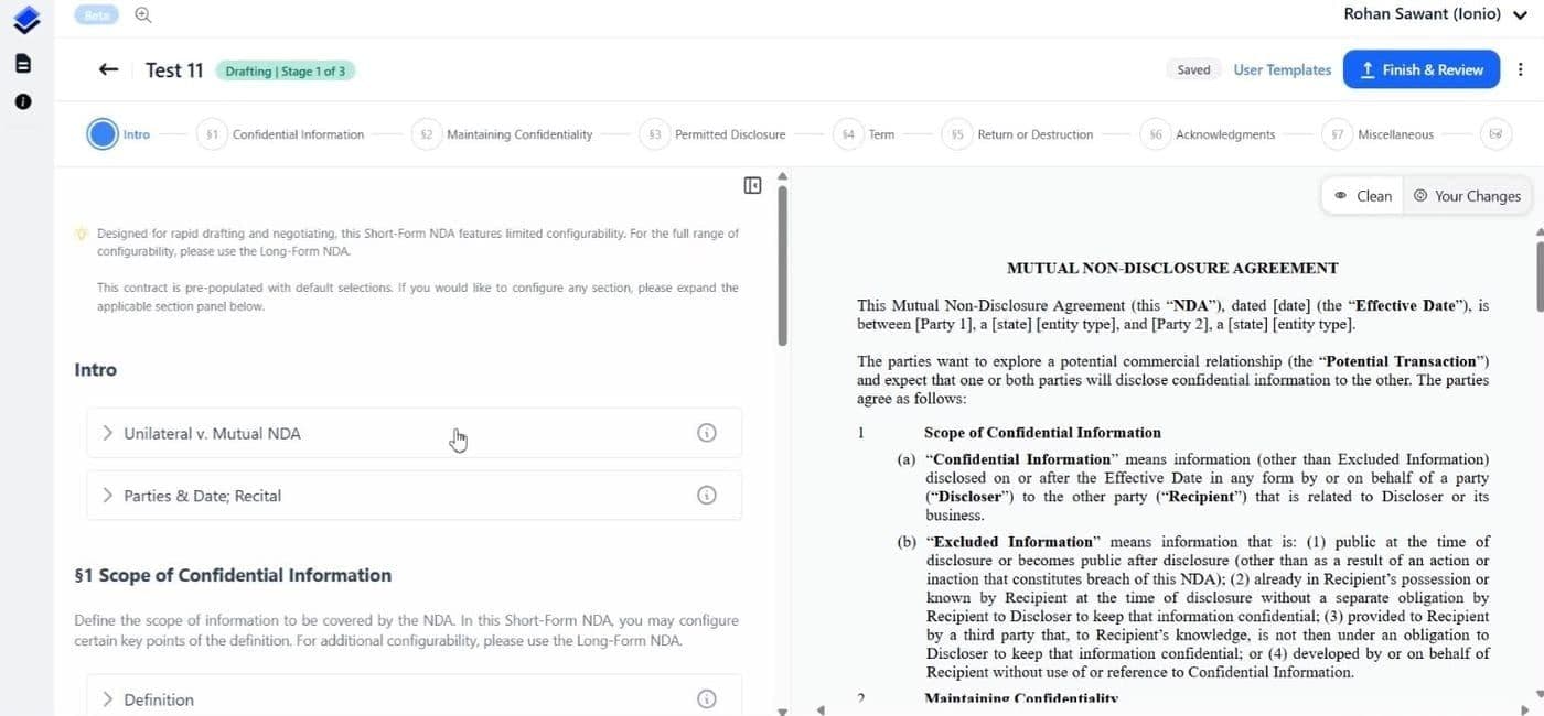 Five-view comparison engine
